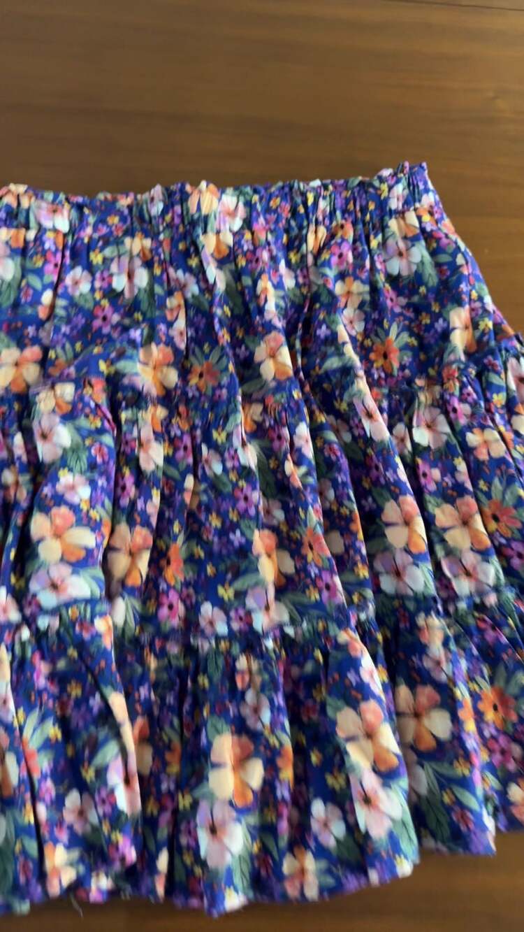 Rachel Zoe Floral Tiered Ruffle Mini Skirt Size M - Picture 3 of 4